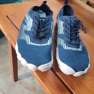 Navy and White Athletic Sneakers